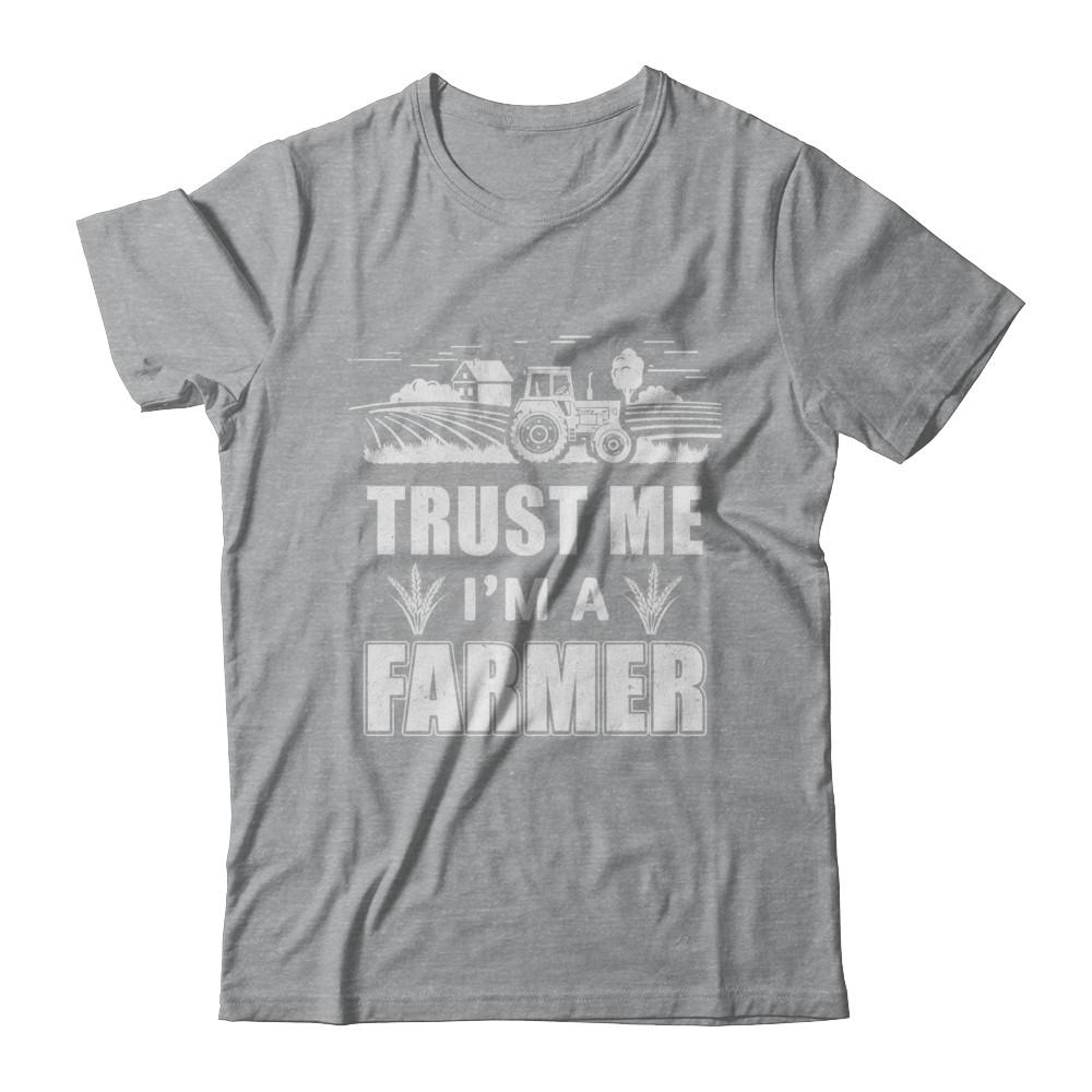 Trust Me I'm A Farmer Funny Farming-T-Shirt & Hoodie-Classic T-Shirt-Sport Grey