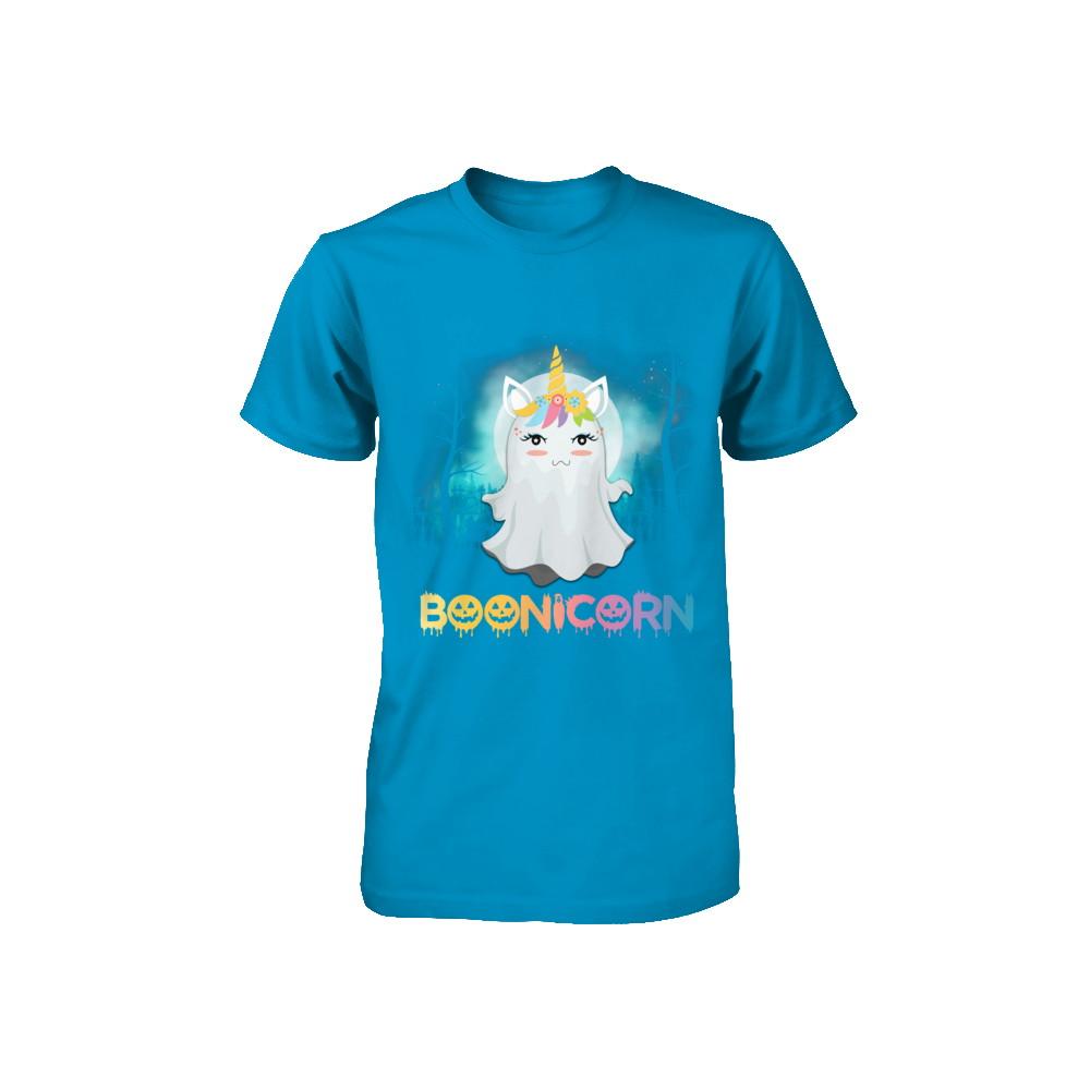Boonicorn Ghost Unicorn Halloween Girls Youth-Youth Shirt-