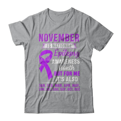 November Is National Epilepsy Awareness Month-T-Shirt & Hoodie-Classic T-Shirt-Sport Grey