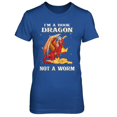 Reading Book I'm A Book Dragon Not A Worm-T-Shirt & Hoodie-Women's T-Shirt-Royal