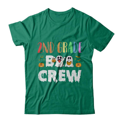 Cute Boo Crew 2nd Grade Teacher Halloween-T-Shirt & Hoodie-Classic T-Shirt-Kelly Green