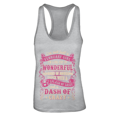 I'm Not Just A February Girl Birthday Gifts-T-Shirt & Tank Top-Women's Ideal Racerback Tank-Heather Grey