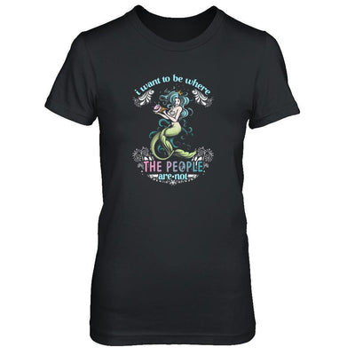 I Want To Be Where The People Are Not-T-Shirt & Tank Top-Women's T-Shirt-Black
