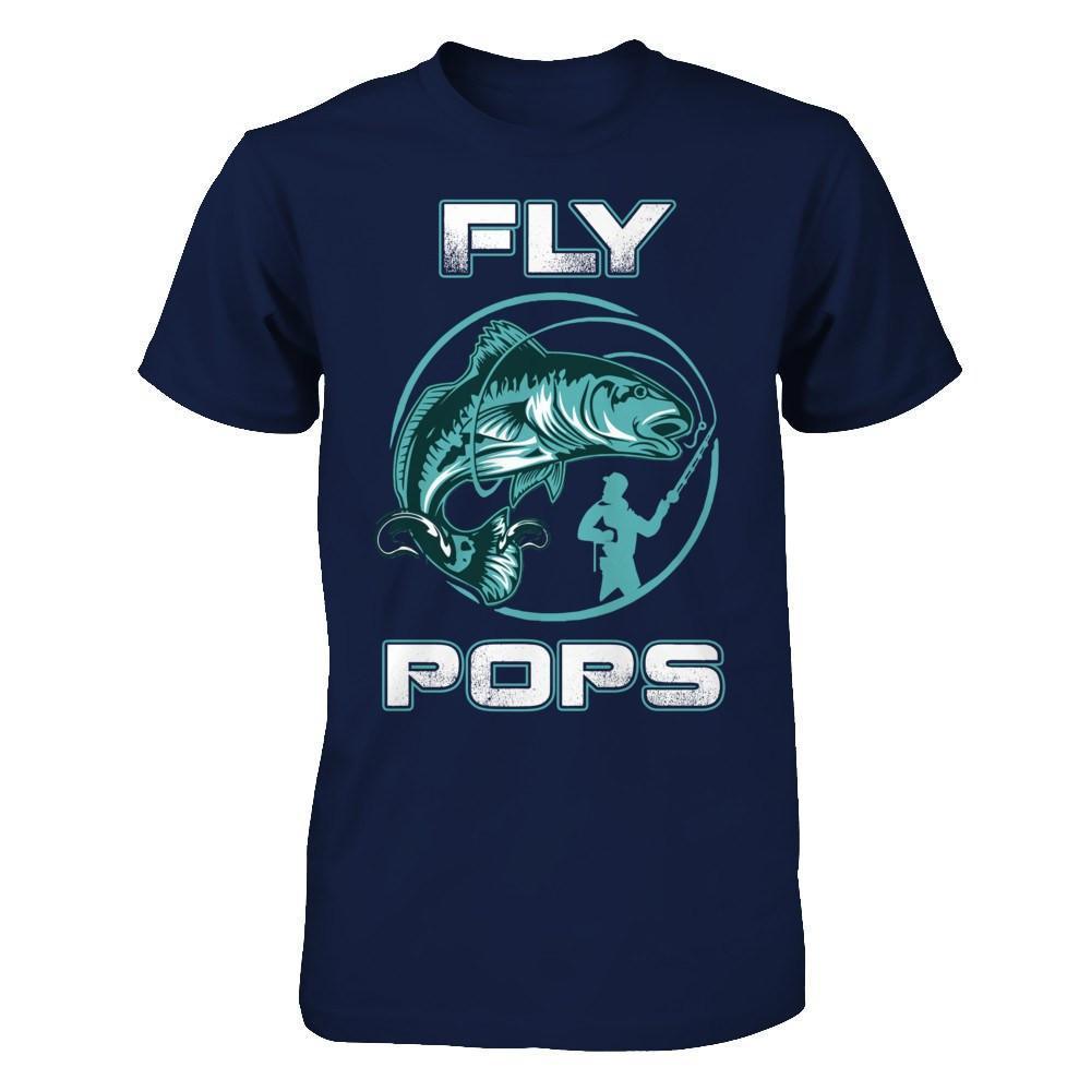 Fly Fishing Pops-T-Shirt & Hoodie-Classic T-Shirt-Navy
