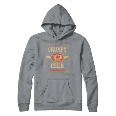 Grumpy Old Beer Drinkers Club Founding Member Fathers Day-T-Shirt & Hoodie-Pullover Hoodie-Light Steel