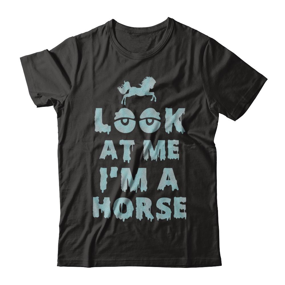 Look At Me I'm A Horse Halloween Costume-T-Shirt & Hoodie-Premium T-Shirt-Black