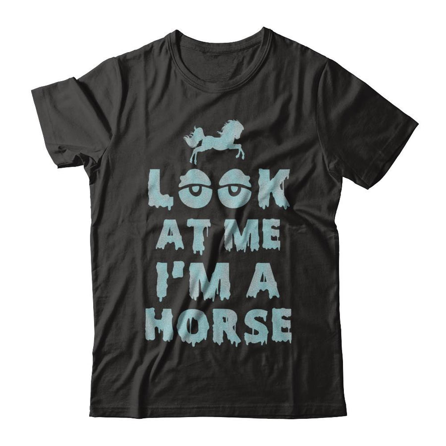 Look At Me I'm A Horse Halloween Costume-T-Shirt & Hoodie-Premium T-Shirt-Black