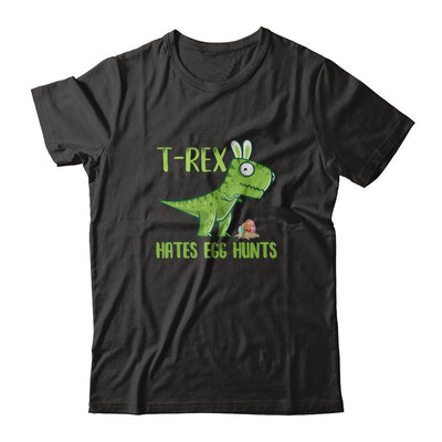 Funny Easter Bunny Dinosaur T-Rex Hates Egg Hunts-T-Shirt & Tank Top-Classic T-Shirt-Black