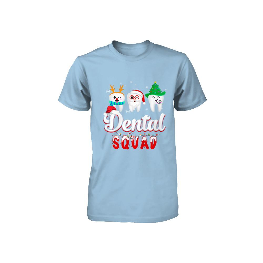 Dental Squad Tooth Christmas Dental Assistant Gifts Youth-Youth Shirt-Toddler T-Shirt-Light Blue