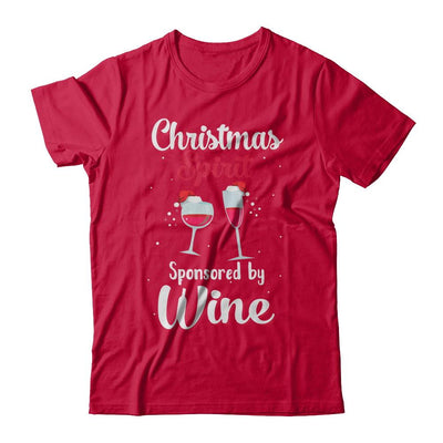Holiday Party Christmas Spirit Sponsored By Wine-T-Shirt & Sweatshirt-Classic T-Shirt-Red
