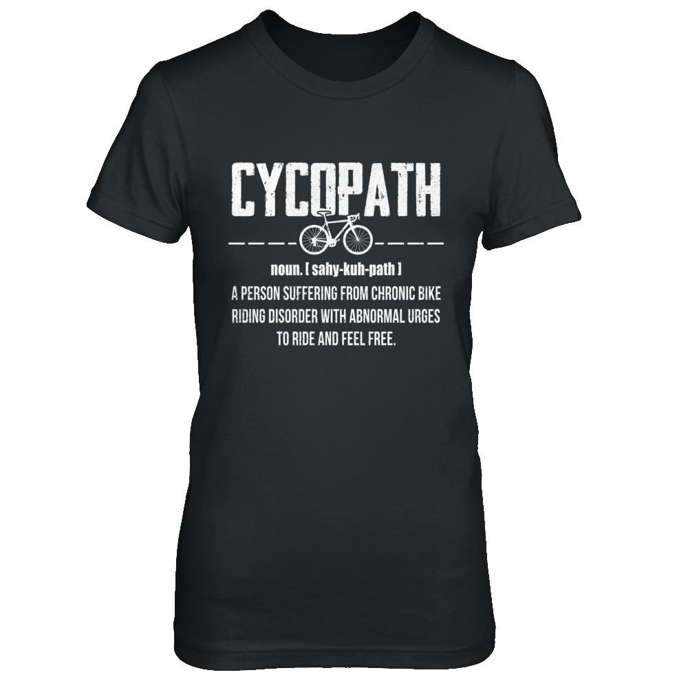 Cycopath Funny Bicycle Cyclist-T-Shirt & Hoodie-Women's T-Shirt-Black