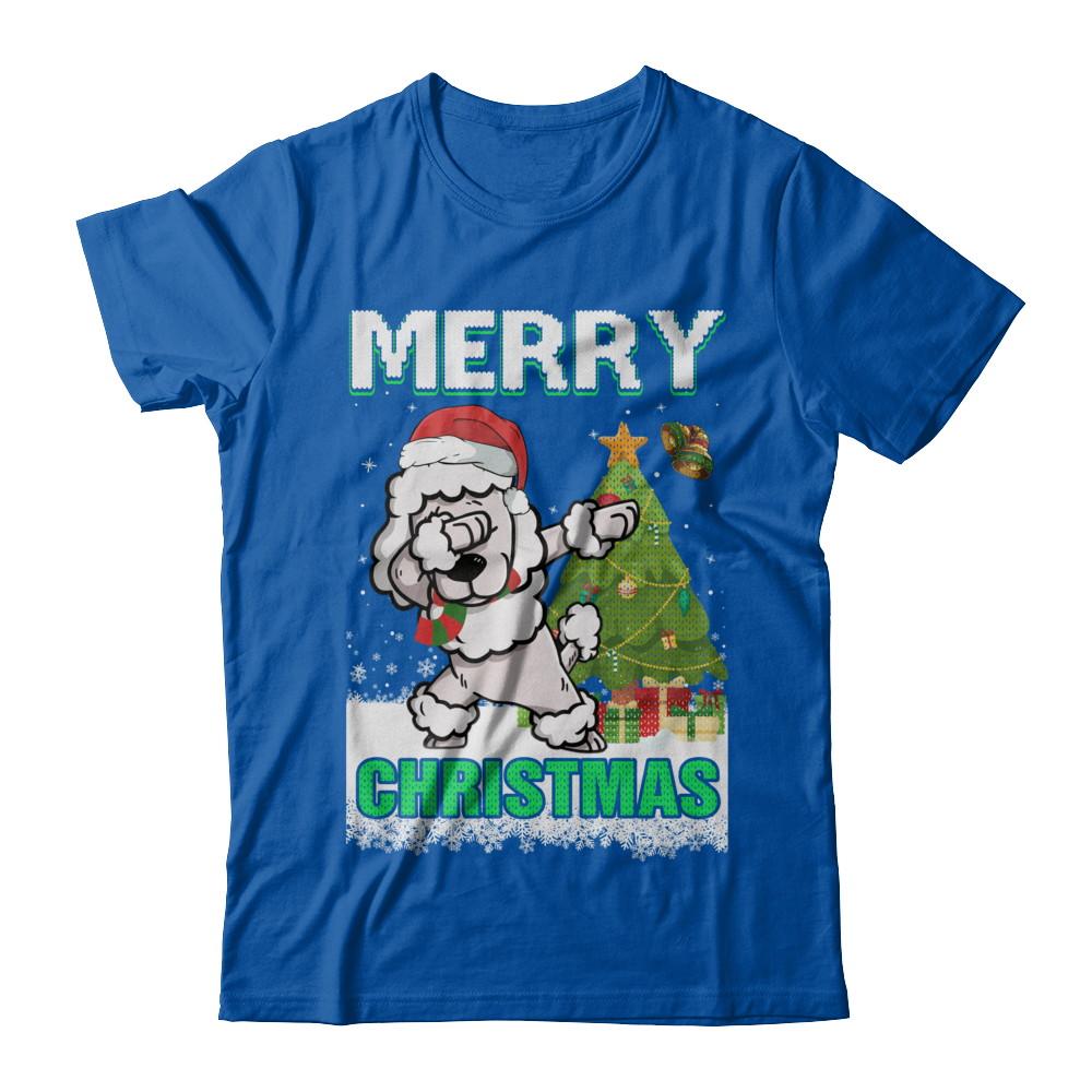 Cute Poodle Claus Merry Christmas Ugly Sweater-T-Shirt & Sweatshirt-Premium T-Shirt-Royal