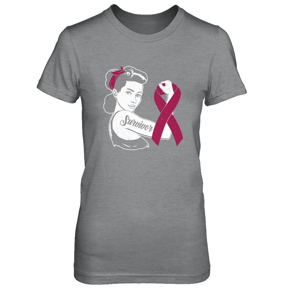 We Can Cure It Multiple Myeloma Awareness Survivor-T-Shirt & Hoodie-Women's T-Shirt-Sport Grey