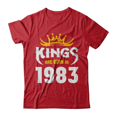 Kings Are Born In 1983 Birthday Gift-T-Shirt & Hoodie-Classic T-Shirt-Red