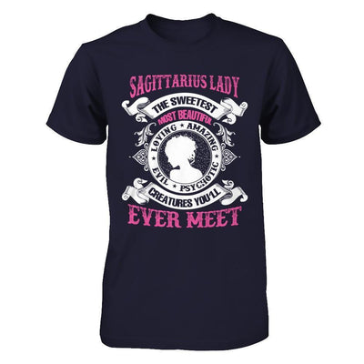 Sagittarius Lady The Sweetest Most Beautiful Love Amazing-T-Shirt & Hoodie-Premium T-Shirt-Midnight Navy