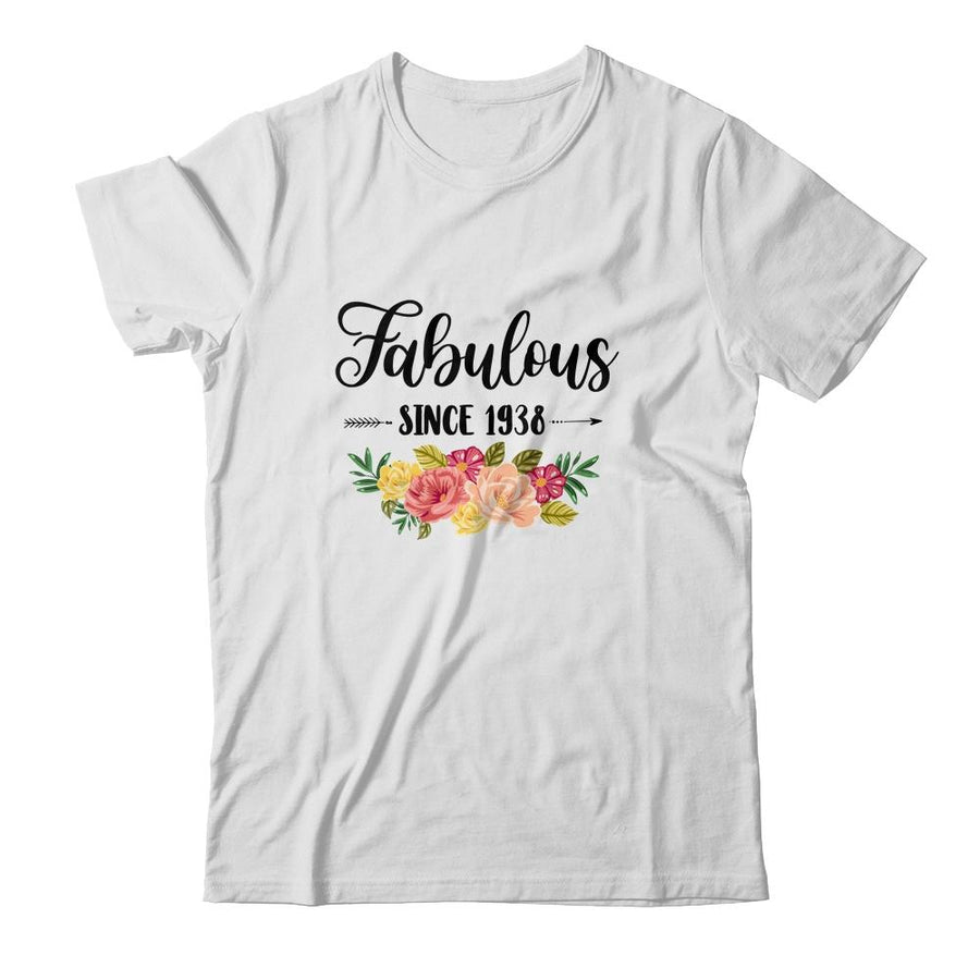 83th Birthday Gifts Women 83 Year Old Fabulous Since 1938-T-Shirt & Tank Top-Classic T-Shirt-White