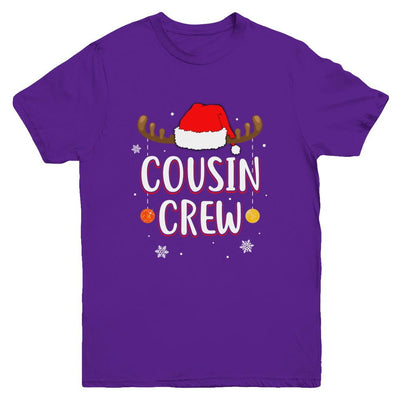 Cousin Crew Reindeer Matching Family Christmas Youth-Youth Shirt-Youth T-Shirt-Purple