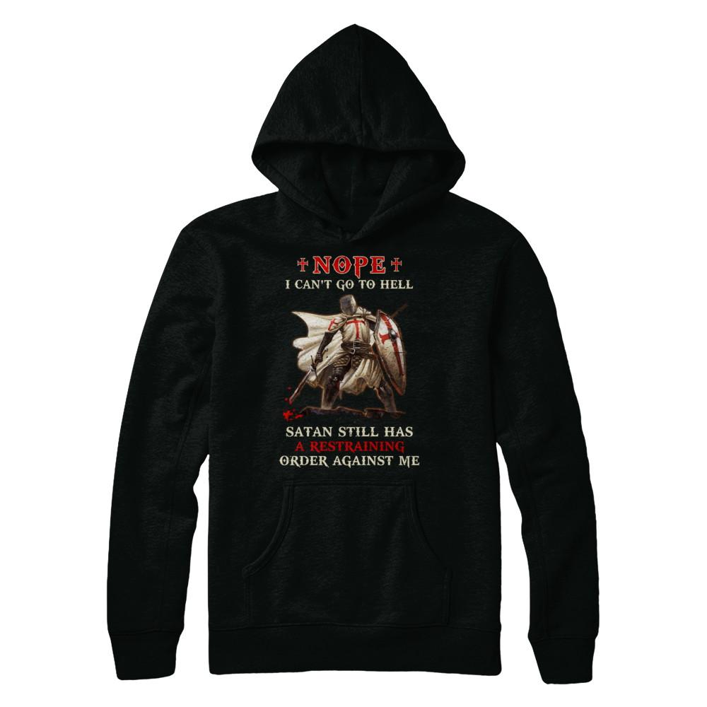 Knight Amerian Satan Still Has A Restraining Order Against Me-T-Shirt & Hoodie-Pullover Hoodie-Black
