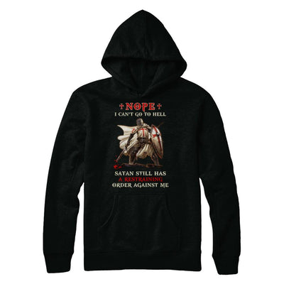 Knight Amerian Satan Still Has A Restraining Order Against Me-T-Shirt & Hoodie-Pullover Hoodie-Black
