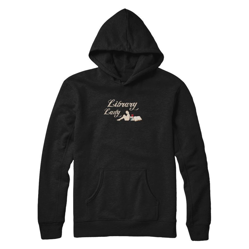 Library Lady Read Book Lover-T-Shirt & Tank Top-Pullover Hoodie-Black