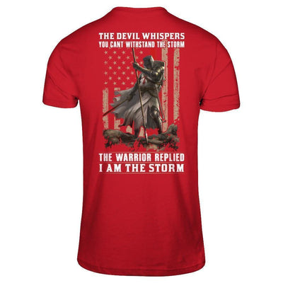 Knight Templar The Devil Whispers You Can't Withstand The Storm-T-Shirt & Hoodie-Classic T-Shirt-Red