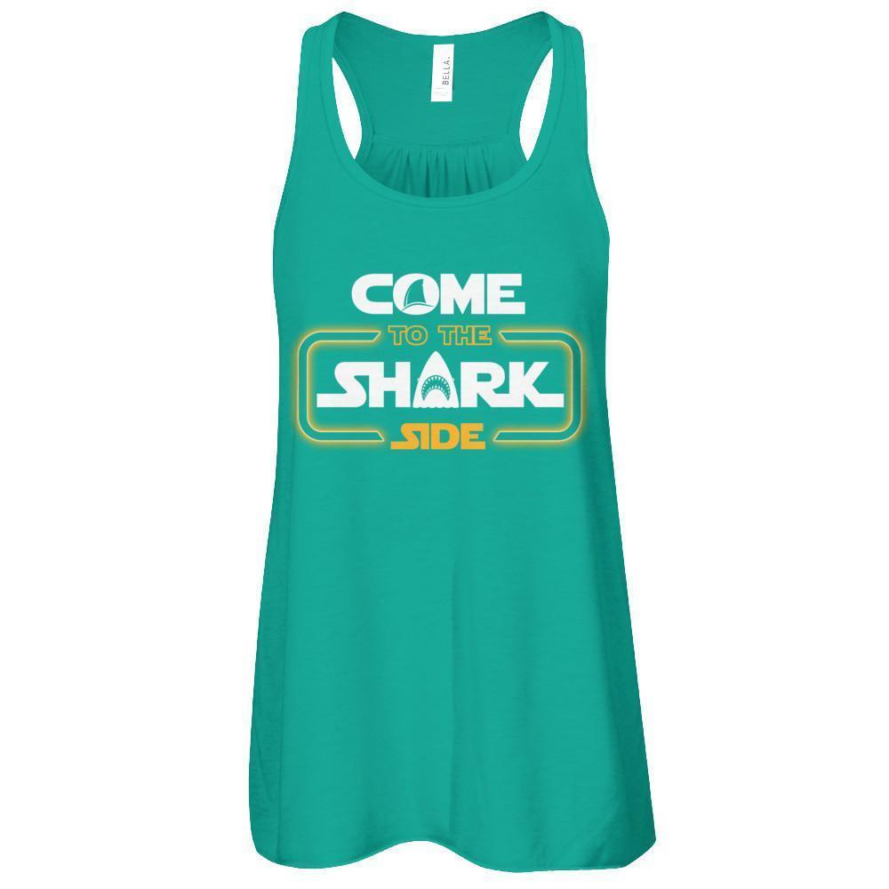 Come To The Shark Side-T-Shirt & Tank Top-Women's Flowy Racerback Tank-Kelly