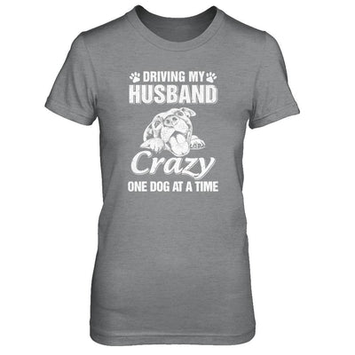 Driving My Husband Crazy One Dog At A Time Car Wife Gift-T-Shirt & Tank Top-Women's T-Shirt-Sport Grey