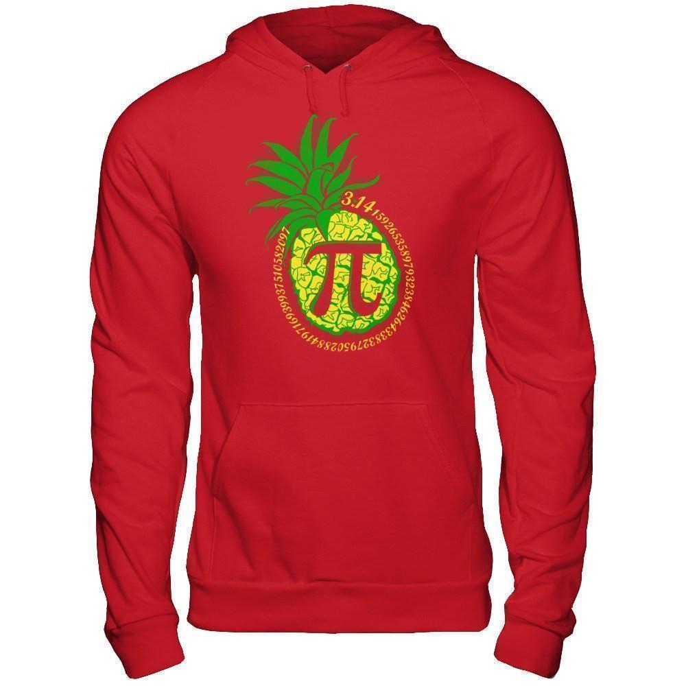 Funny Pi-Neapple Tshirt - Pi Day 2017 Gift Tee-T-Shirt & Hoodie-Pullover Hoodie-Red