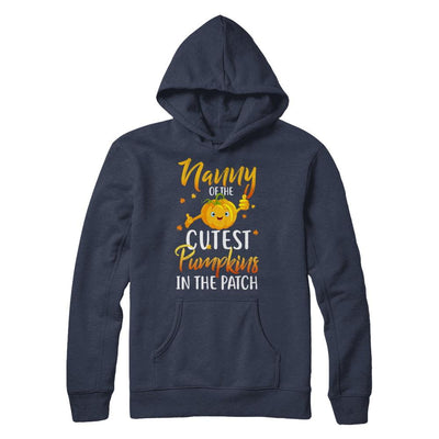 Halloween Nanny Of Cutest Pumpkins In The Patch-T-Shirt & Hoodie-Pullover Hoodie-Navy