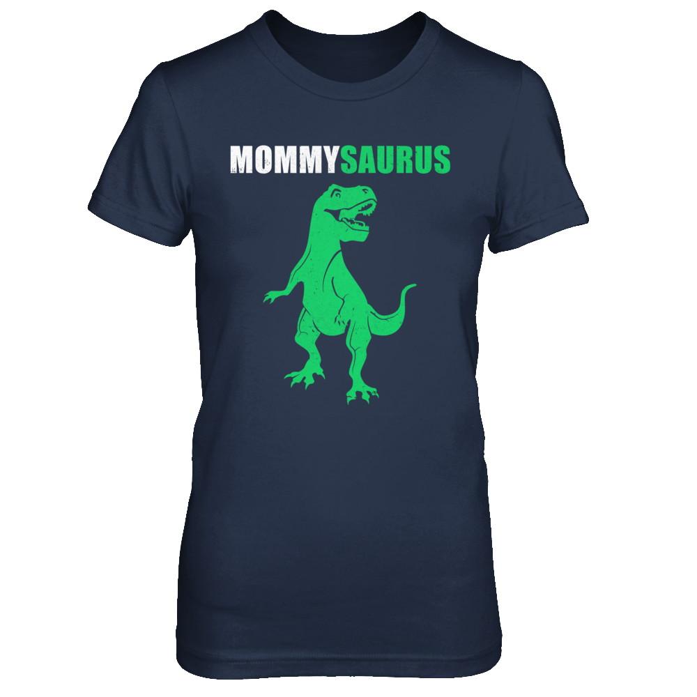 Mommysarus Funny Dinosaur First Time Mom Mothers Day-T-Shirt & Hoodie-Women's T-Shirt-Navy
