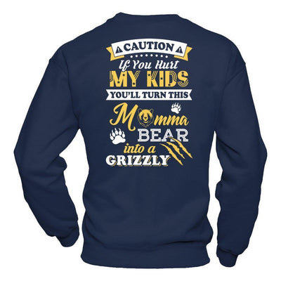 If You Hurt My Kids You'll Turn This Momma Bear-T-Shirt & Hoodie-Crewneck Sweatshirt-Navy