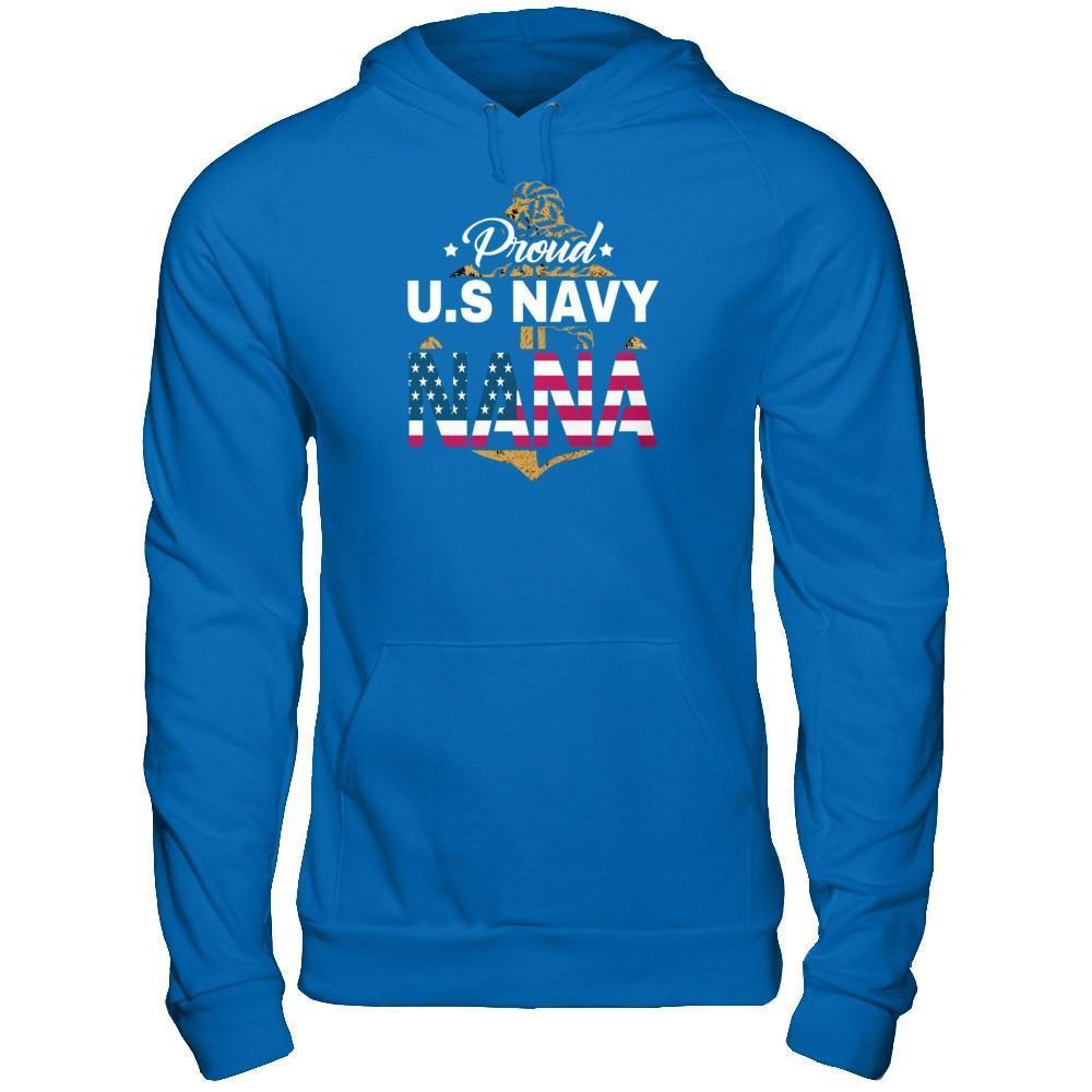 Proud US Navy Nana-T-Shirt & Hoodie-Pullover Hoodie-Royal