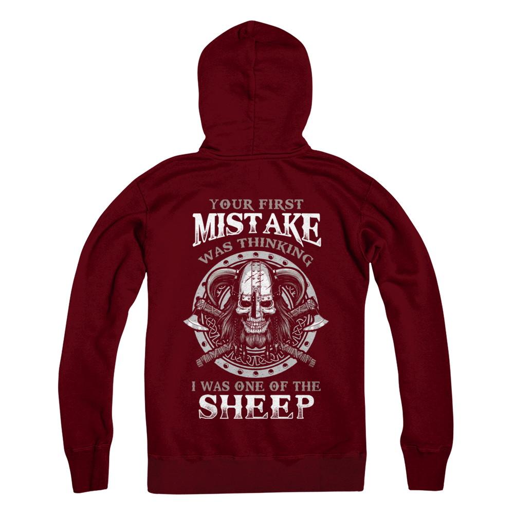 Your First Mistake Was Thinking Valhalla Viking-T-Shirt & Hoodie-Pullover Hoodie-Maroon
