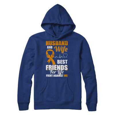 Husband & Wife Best Friends For Life Fight Against Ms-T-Shirt & Hoodie-Pullover Hoodie-Deep Royal