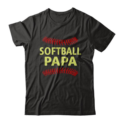 Softball Papa-T-Shirt & Hoodie-