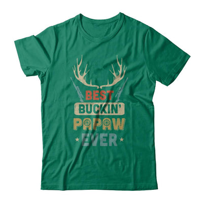Vintage Best Buckin' PaPaw Ever Deer Hunting-T-Shirt & Hoodie-Classic T-Shirt-Kelly Green