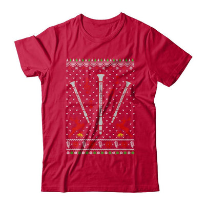 Santa Clarinet Ugly Christmas Sweater Gifts-T-Shirt & Sweatshirt-Classic T-Shirt-Red