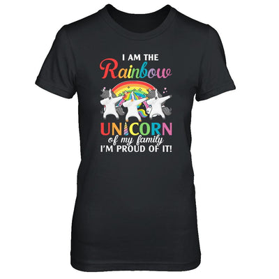 I Am The Rainbow Unicorn Of My Family Lesbian LGBT-T-Shirt & Tank Top-Women's T-Shirt-Black