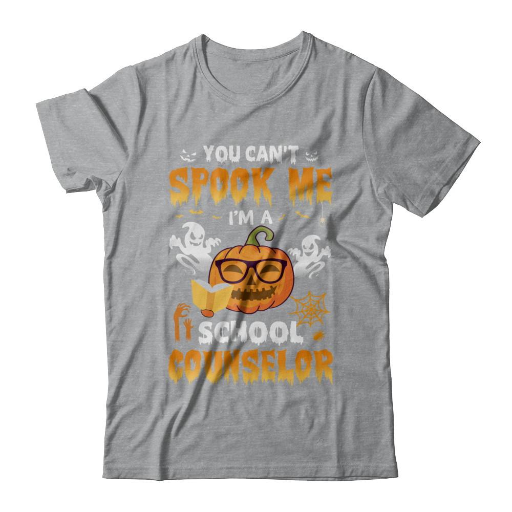 Can't Spook Me School Counselor Halloween Costume-T-Shirt & Hoodie-Classic T-Shirt-Sport Grey