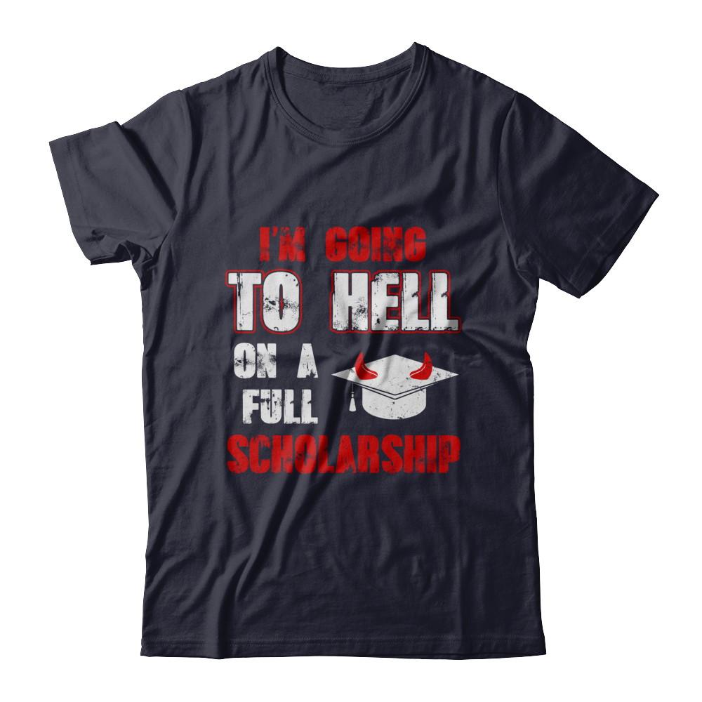 I'm Going To Hell On A Full Scholarship-T-Shirt & Hoodie-Premium T-Shirt-Midnight Navy