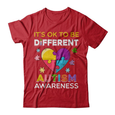 It's Ok To Be Different Autism Awareness Gift 2018-T-Shirt & Hoodie-Classic T-Shirt-Red