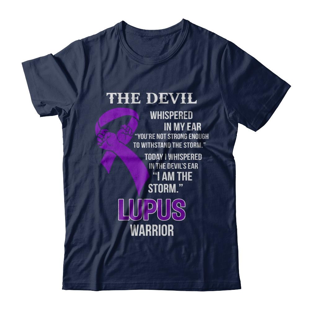I Am The Storm Support Lupus Awareness Warrior Gift-T-Shirt & Hoodie-Classic T-Shirt-Navy