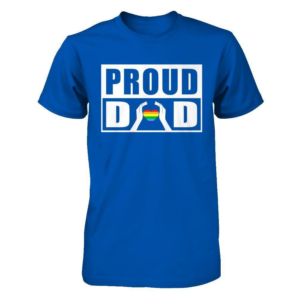 Proud Dad Lgbt Gay Lesbian Pride-T-Shirt & Hoodie-Premium T-Shirt-Royal