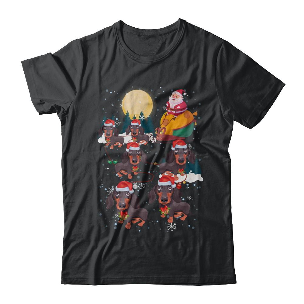 Dog Reindeer Dachshund Christmas Gift-T-Shirt & Sweatshirt-Classic T-Shirt-Black