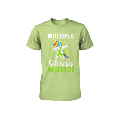 Inspirational Multiple Sclerosis Awareness Unicorn Support Youth-Youth Shirt-Toddler T-Shirt-Key Lime