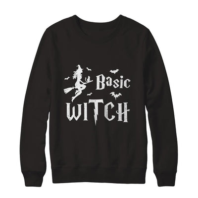 Basic Witch Halloween-T-Shirt & Sweatshirt-Crewneck Sweatshirt-Black