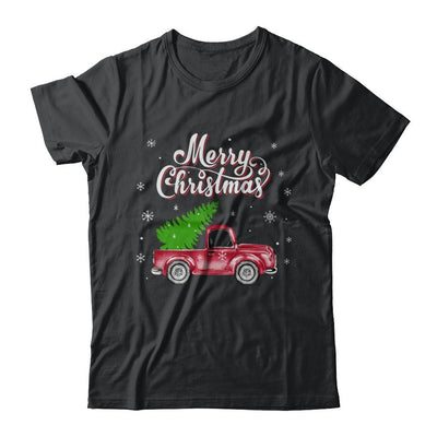 Snow Tree Truck Merry Christmas-T-Shirt & Sweatshirt-Classic T-Shirt-Black