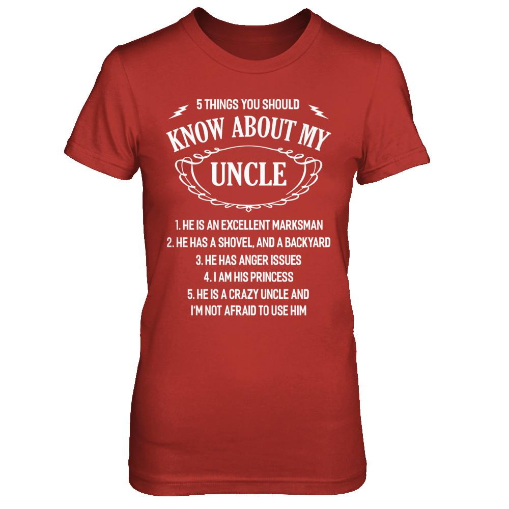 5 Things You Should Know About My Uncle Niece-T-Shirt & Sweatshirt-Women's T-Shirt-Red