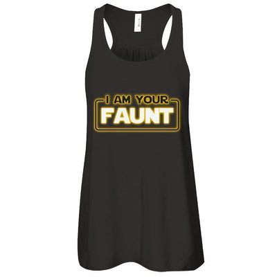 I Am Your Faunt Funny Aunt-T-Shirt & Tank Top-Women's Flowy Racerback Tank-Black