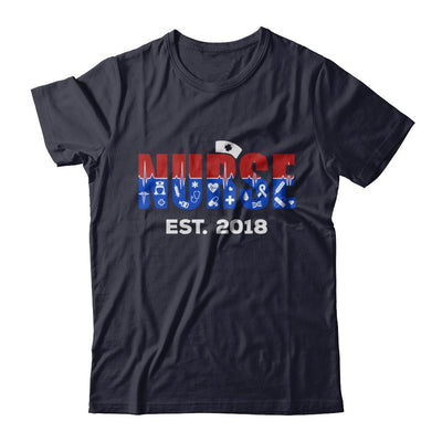Nurses Est 2018 Graduation-T-Shirt & Hoodie-Premium T-Shirt-Midnight Navy